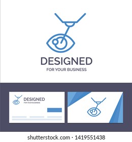 Creative Business Card and Logo template Eye Surgery, Eye Treatment, Laser Surgery, Lasik Vector Illustration