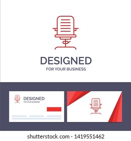 Creative Business Card and Logo template Armchair, Arm, Business, Chair, Furniture, Office Vector Illustration