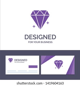 Creative Business Card and Logo template Diamond, Ecommerce, Jewelry, Jewel Vector Illustration