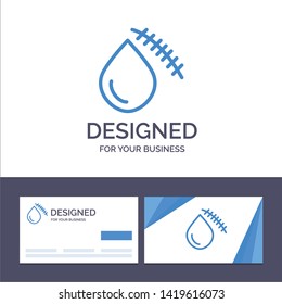 Creative Business Card and Logo template Bleeding, Blood, Cut, Injury, Wound Vector Illustration