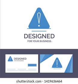 Creative Business Card and Logo template Alert, Danger, Warning, Logistic Vector Illustration
