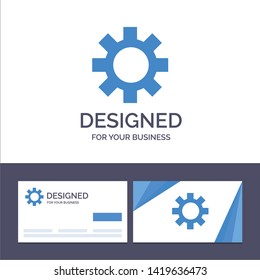 Creative Business Card and Logo template Setting, Gear, Logistic, Global Vector Illustration