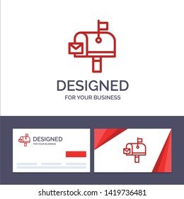 Creative Business Card and Logo template Mail, Post, Mailbox, Post office Vector Illustration