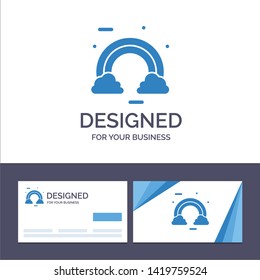 Creative Business Card and Logo template Celebrate, Cloud, Colorful, Ireland, Irish Vector Illustration