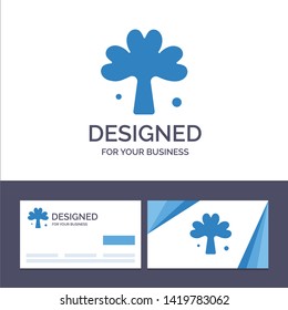 Creative Business Card and Logo template Clover, Green, Ireland, Irish, Plant Vector Illustration