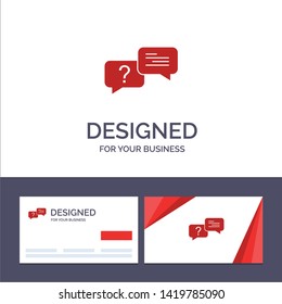Creative Business Card and Logo template Chat, Bubble, Popup, Message Vector Illustration