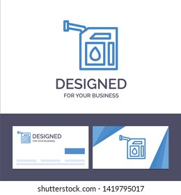 Creative Business Card and Logo template Car, Gas, Petrol, Station Vector Illustration
