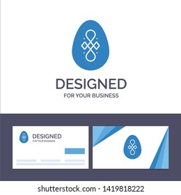 Creative Business Card and Logo template Bird, Decoration, Easter, Egg Vector Illustration