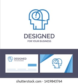 Creative Business Card and Logo template Better, Communication, Hearing, Human Vector Illustration