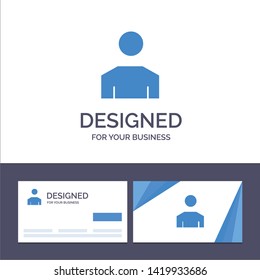 Creative Business Card and Logo template Avatar, Male, People, Profile Vector Illustration