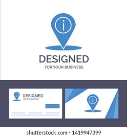 Creative Business Card and Logo template Location, Navigation, Place, info Vector Illustration