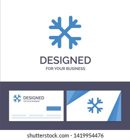 Creative Business Card and Logo template Snow, Snow Flakes, Winter, Canada Vector Illustration