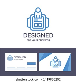 Creative Business Card and Logo template Hand Watch, Man, Time, Technology Vector Illustration