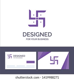 Creative Business Card and Logo template Church, Indian, Pray, Religion Vector Illustration
