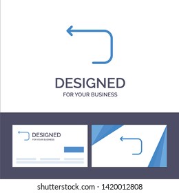 Creative Business Card and Logo template Arrow, Loop, Loop Arrow, Back Vector Illustration