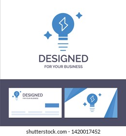 Creative Business Card and Logo template Bulb, Light, Power Vector Illustration