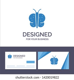 Creative Business Card and Logo template Animal, Butterfly, Easter, Nature Vector Illustration
