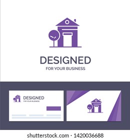 Creative Business Card and Logo template Building, Home, House, Hotel Vector Illustration