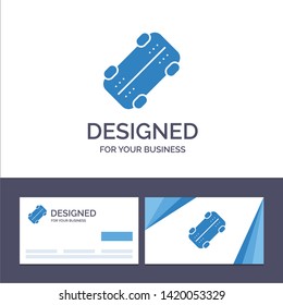 Creative Business Card and Logo template Skate, Skateboard, Sport Vector Illustration