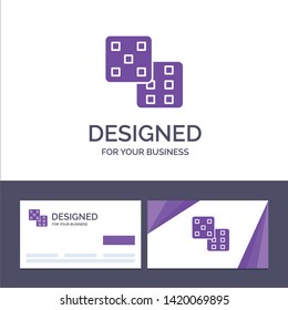 Creative Business Card and Logo template Dice, Gaming, Probability Vector Illustration