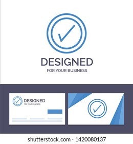 Creative Business Card and Logo template Tick, Interface, User Vector Illustration