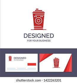 Creative Business Card and Logo template Coffee, Mug, Starbucks, Black Coffee Vector Illustration