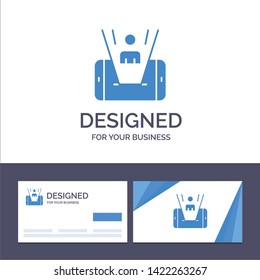 Creative Business Card and Logo template Mobile, Cell, Man, Technology Vector Illustration