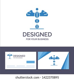 Creative Business Card and Logo template Medicine, Medical, Healthcare, Greece Vector Illustration