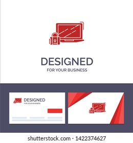 Creative Business Card and Logo template Computer, Padlock, Security, Lock, Login Vector Illustration