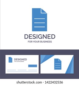 Creative Business Card and Logo template File, Data, User, Interface Vector Illustration