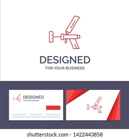 Creative Business Card and Logo template Foam gun, Building, Construction, Foam, Repair, Tool, Gun Vector Illustration
