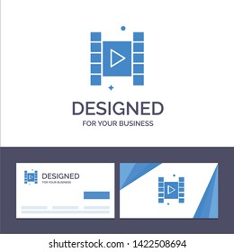 Creative Business Card and Logo template Video, Play, Film Vector Illustration