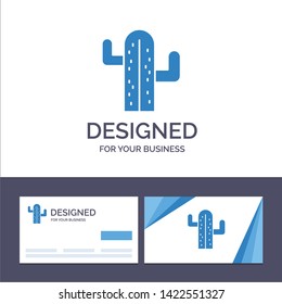 Creative Business Card and Logo template Cactus, Usa, Plant, American Vector Illustration