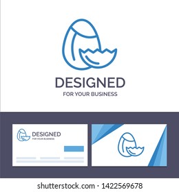 Creative Business Card and Logo template Egg, Nature, Easter Vector Illustration