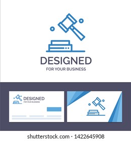 Creative Business Card and Logo template Business, Copyright, Digital, Law Vector Illustration