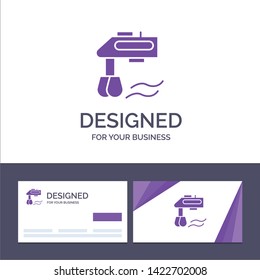 Creative Business Card and Logo template Mixer, Kitchen, Manual, Blender Vector Illustration