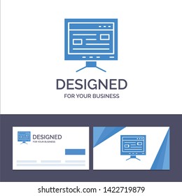 Creative Business Card and Logo template Computer, Online, Study, Education Vector Illustration