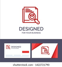 Creative Business Card and Logo template Page, Search, Web, Page Search, Layout Vector Illustration