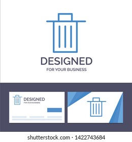 Creative Business Card and Logo template Basket, Been, Delete, Garbage, Trash Vector Illustration