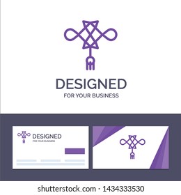 Creative Business Card and Logo template Chinese knot, China, Chinese, Decoration Vector Illustration