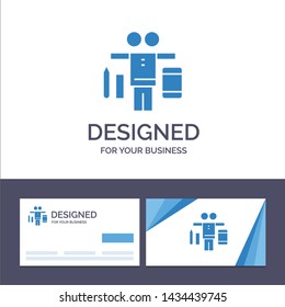 Creative Business Card and Logo template Balance, Life, Play, Work Vector Illustration