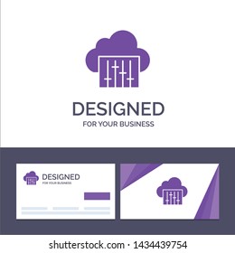 Creative Business Card and Logo template Cloud, Connection, Music, Audio Vector Illustration