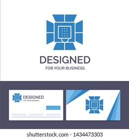 Creative Business Card and Logo template Illumination, Light, Lighting, Professional, Soft box Vector Illustration