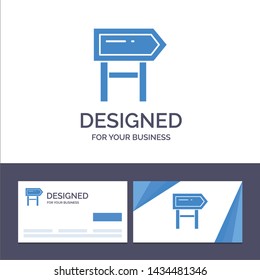 Creative Business Card and Logo template Direction, Board, Location, Motivation Vector Illustration