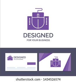 Creative Business Card and Logo template Mouse, Computer, Hardware, Education Vector Illustration