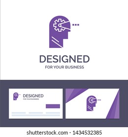 Creative Business Card and Logo template Cognitive, Process, Mind, Head Vector Illustration