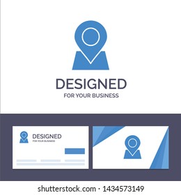 Creative Business Card and Logo template Location, Map, Marker, Pin Vector Illustration