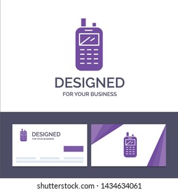 Creative Business Card and Logo template Phone, Radio, Receiver, Wireless Vector Illustration
