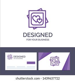 Creative Business Card and Logo template Card, Heart, Love, Marriage Card, Proposal Vector Illustration