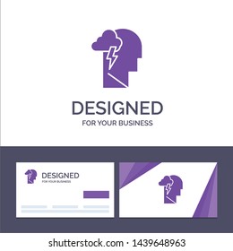 Creative Business Card and Logo template Energy, Mental, Mind, Power Vector Illustration